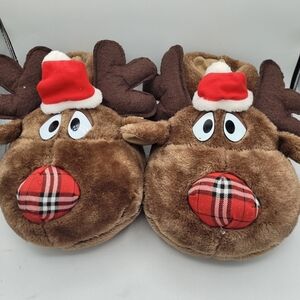 Joe boxer christmas reindeer slippers  Size 7/ 8